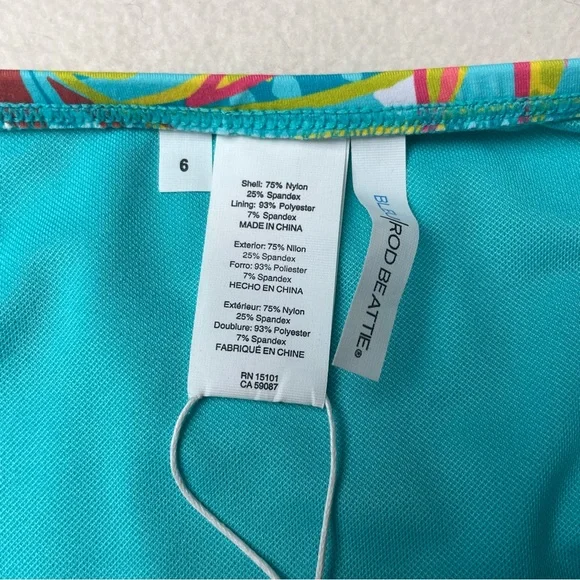 NWT New Bleu Rod Beattie Tropical Print the Heat is On Side Tie Bikini Bottom - Picture 5 of 5